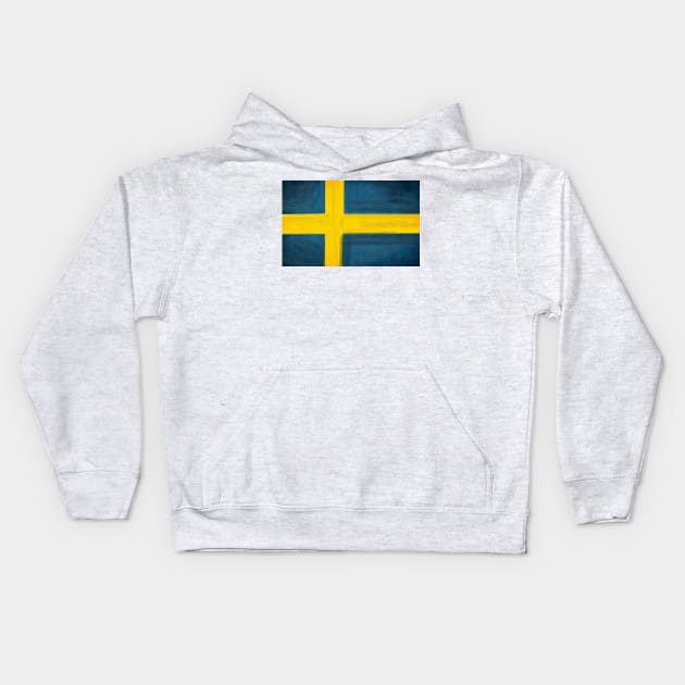 Sweden Flag Kids Hoodie by Dojaja